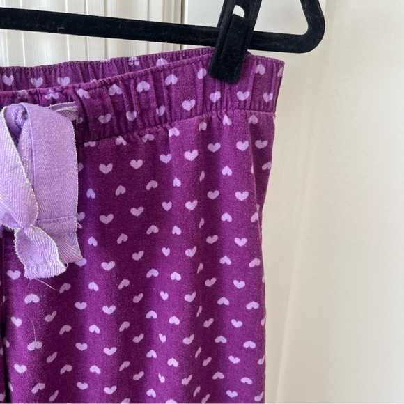 Old Navy Intimates Heart Print Sleep Pajama Pants Purple Sz M - Picture 3 of 16